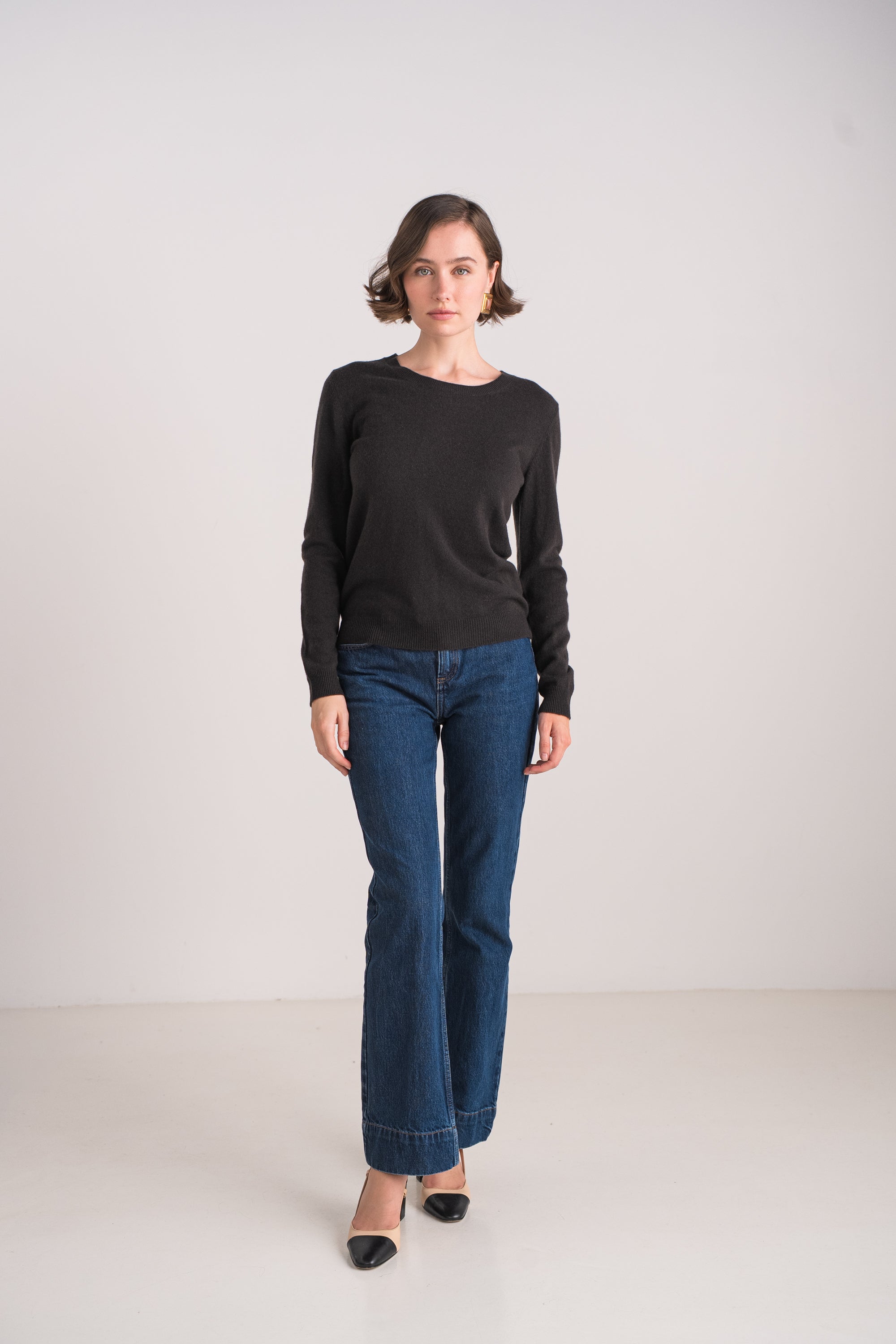 Pull col rond en cachemire