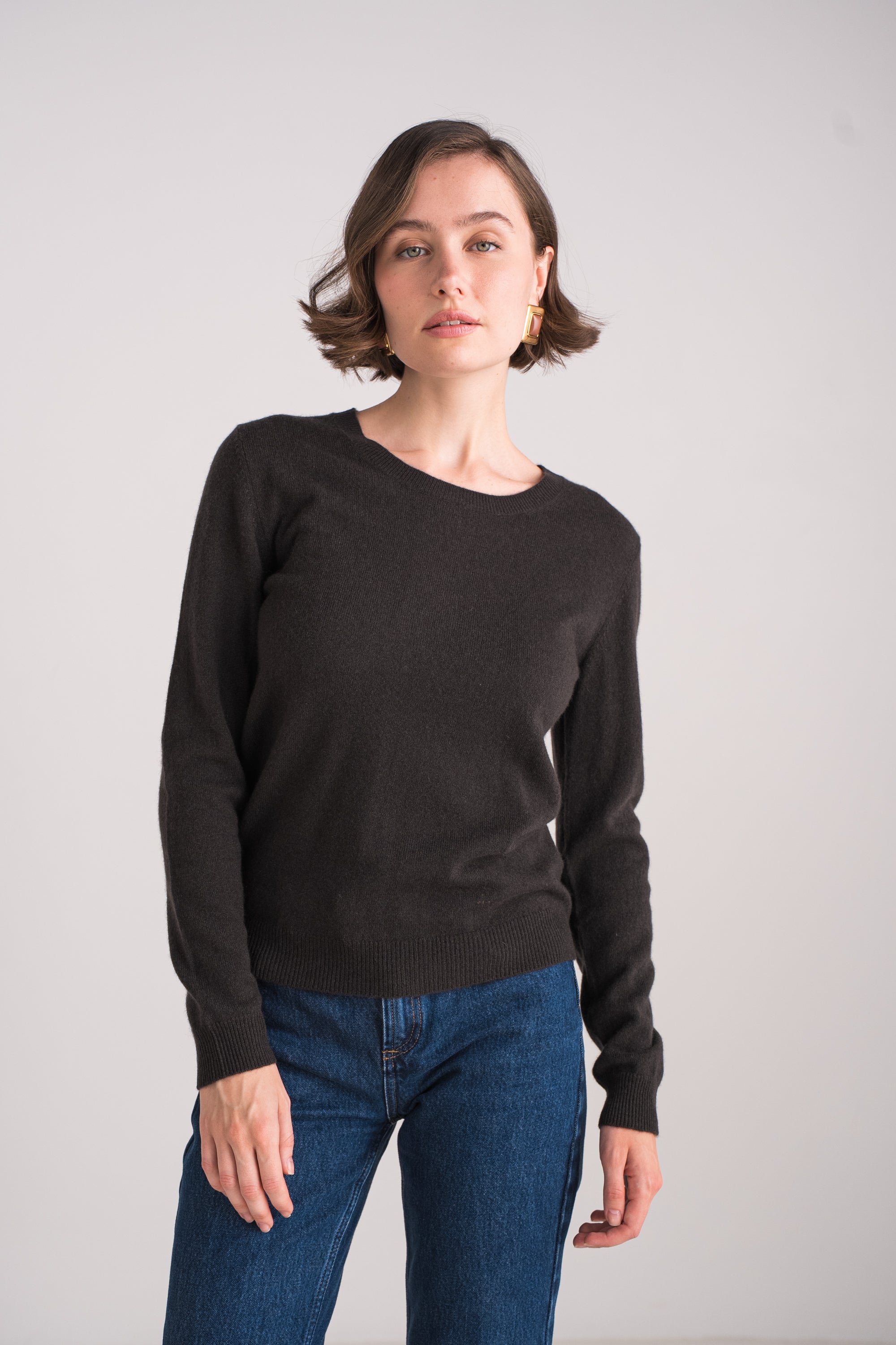 Pull col rond en cachemire