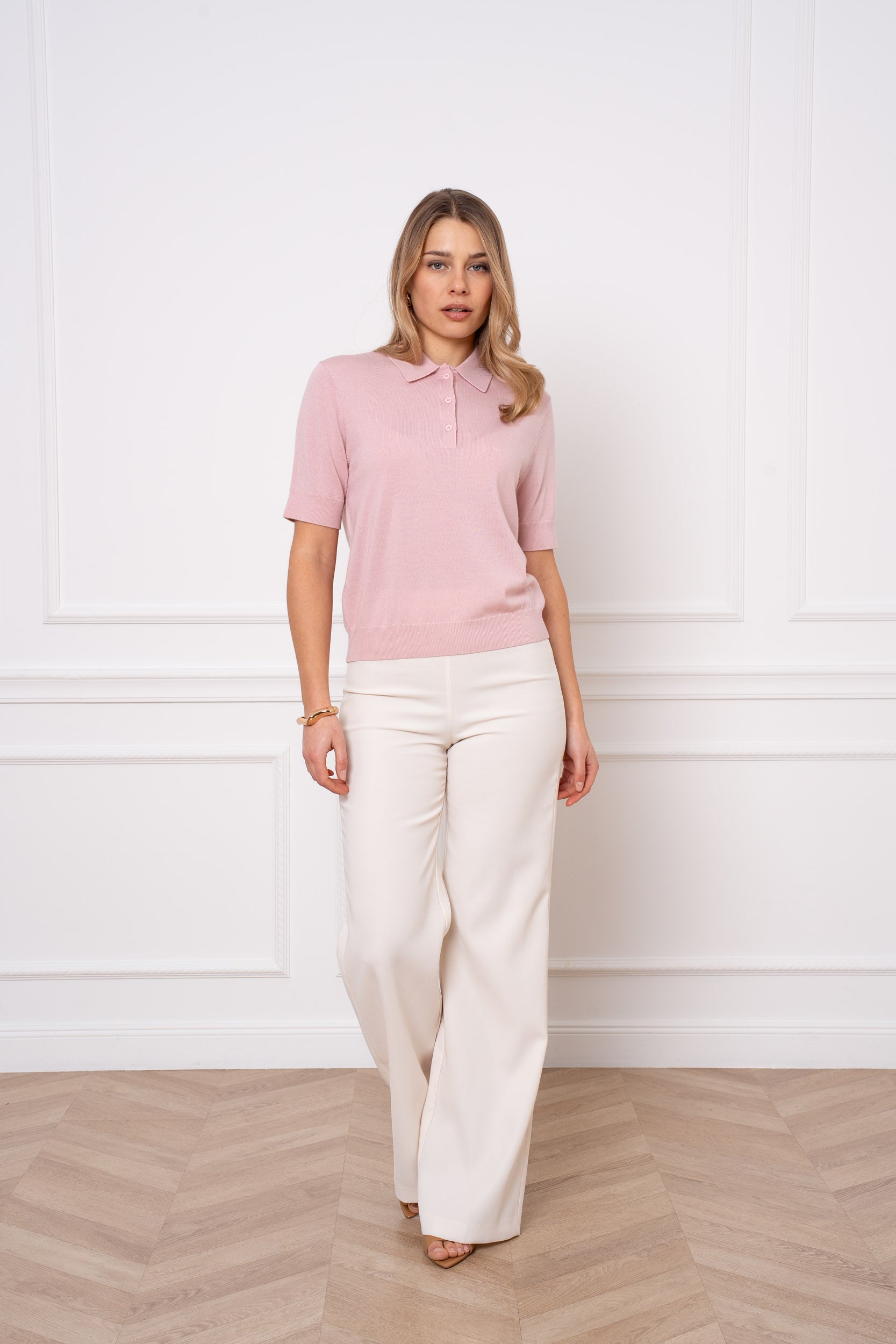 Polo 100% laine mérinos manches courtes