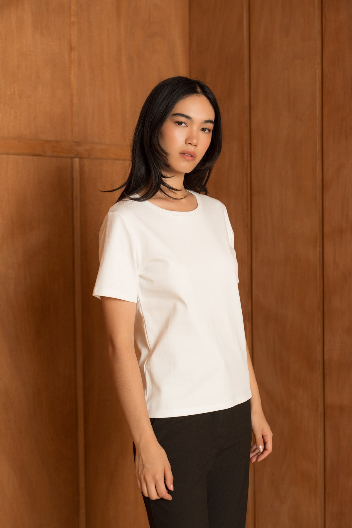 T-shirt 100% coton premium col rond manches courtes