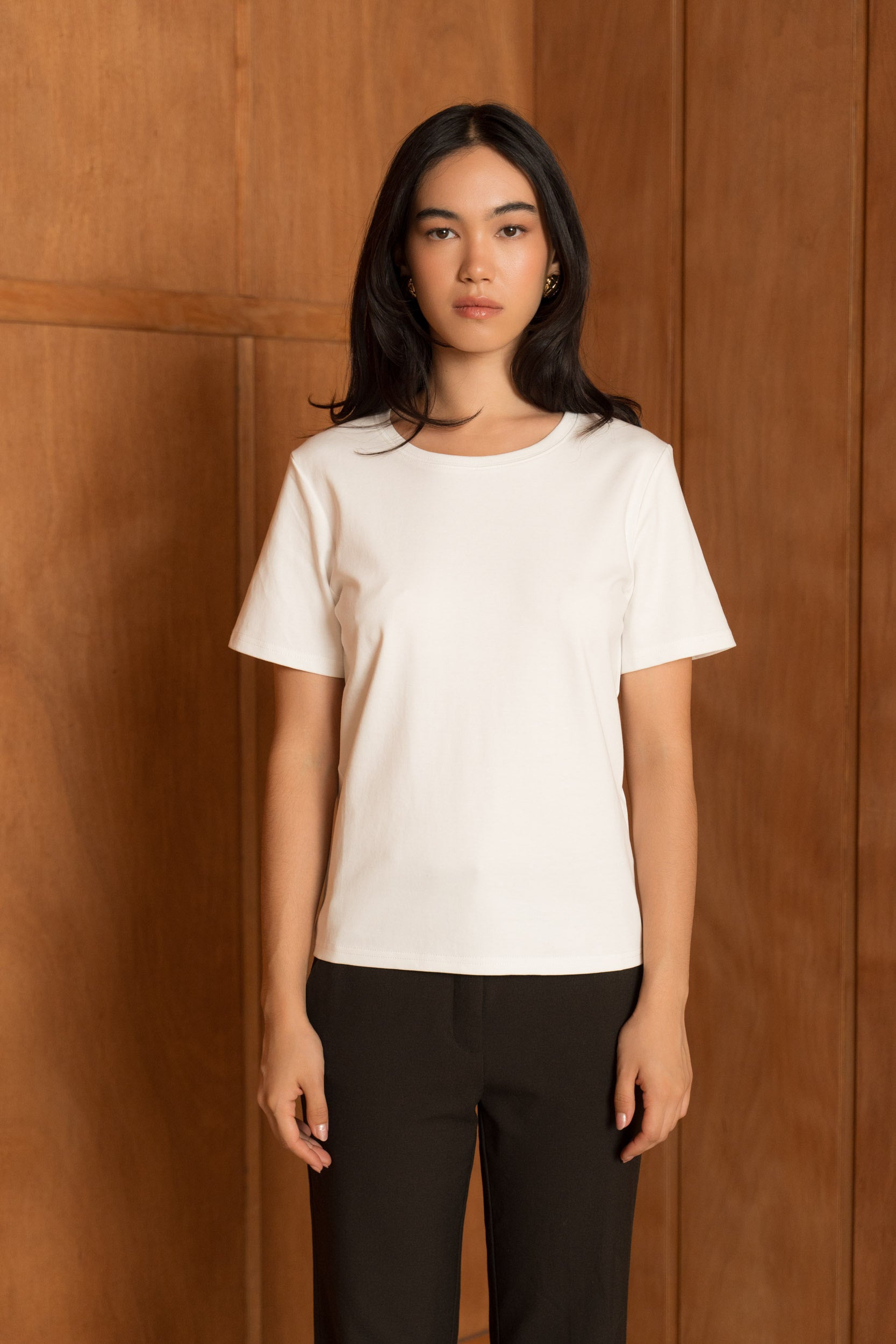T-shirt 100% coton premium col rond manches courtes
