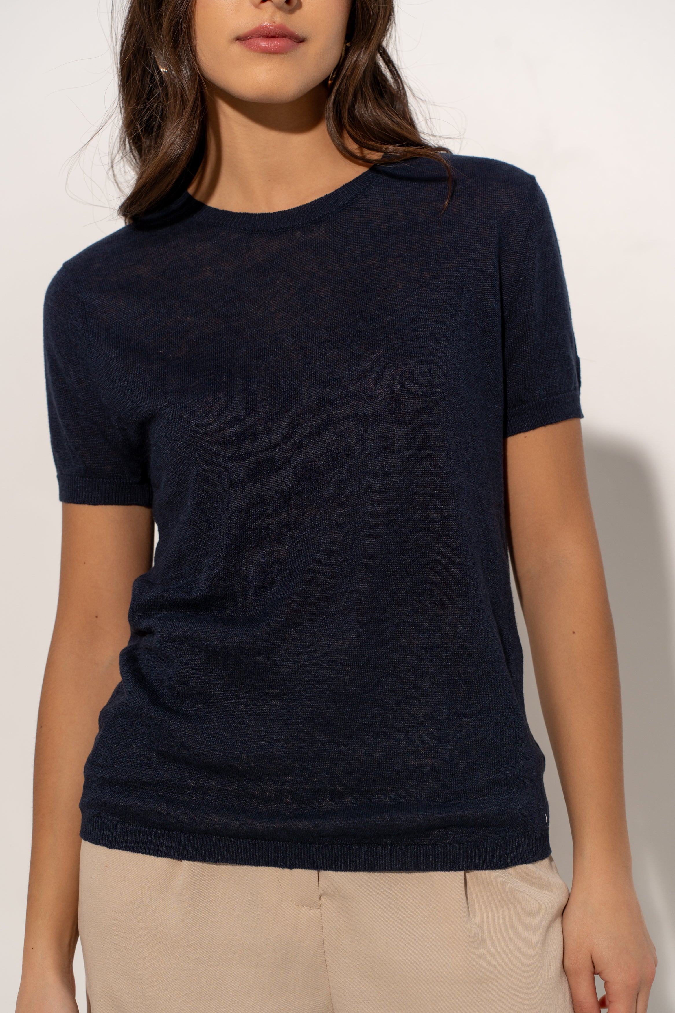 T-shirt col rond 100% lin