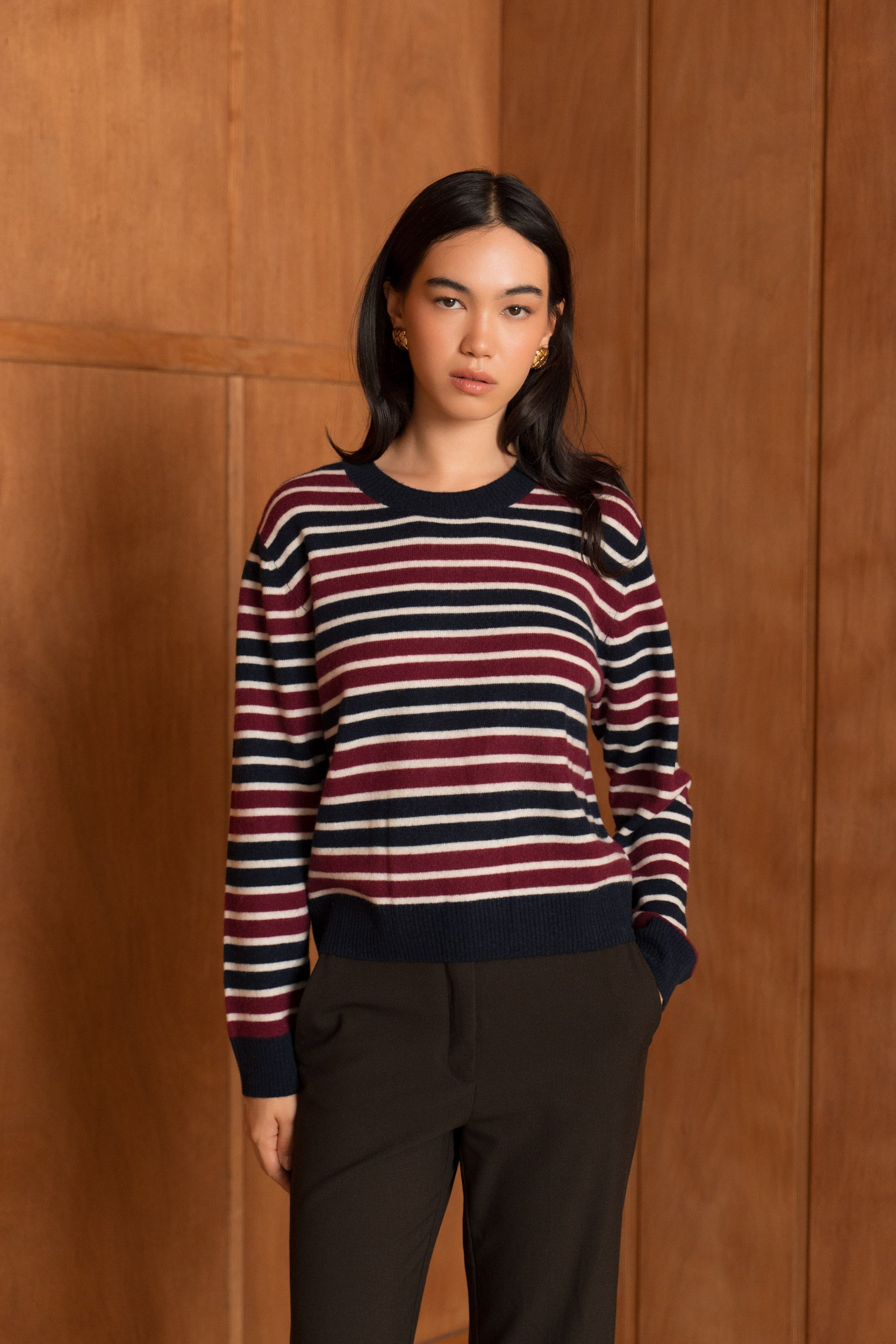 Le Pull Cachemire à rayures