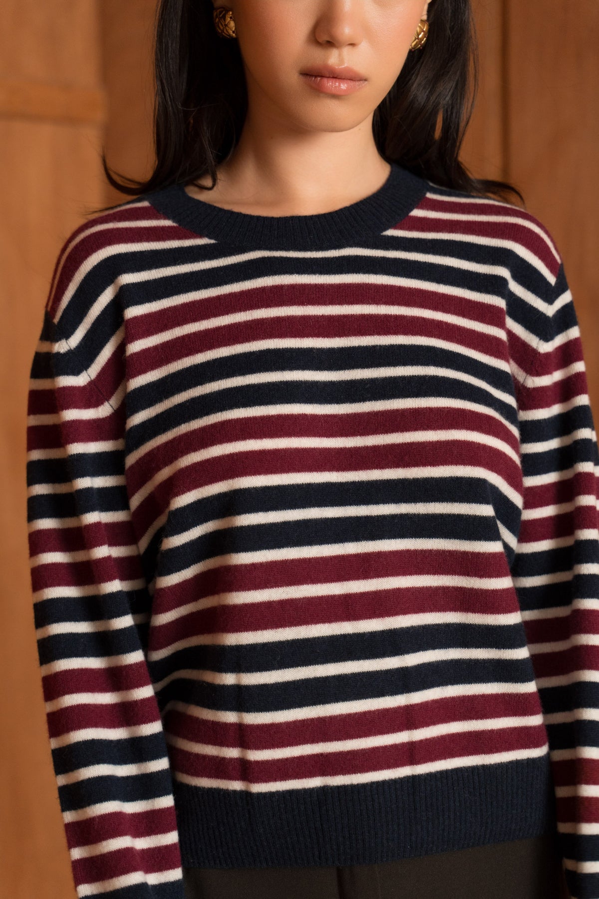 Le Pull Cachemire à rayures