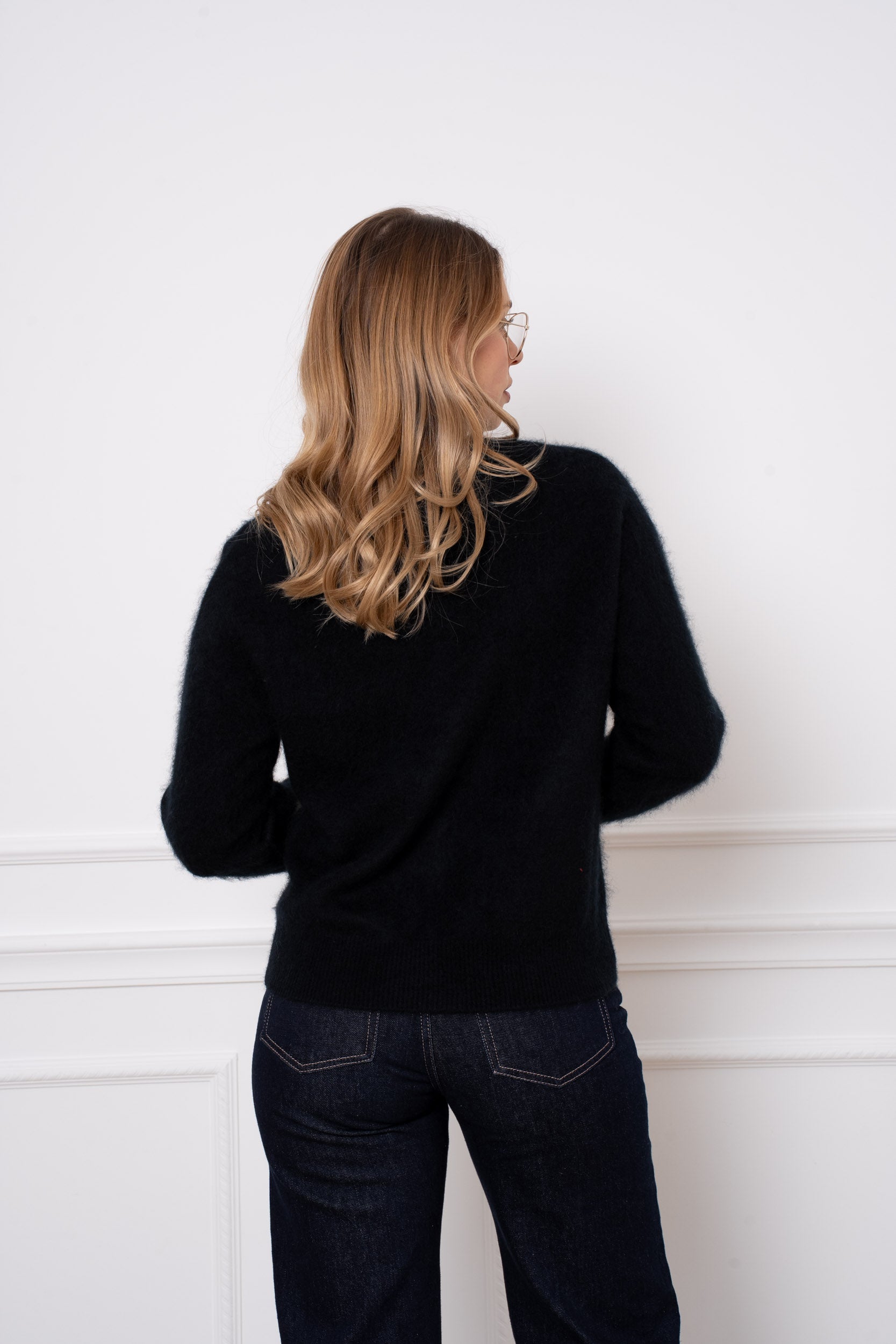 Pull 100% laine brossée motif jacquard