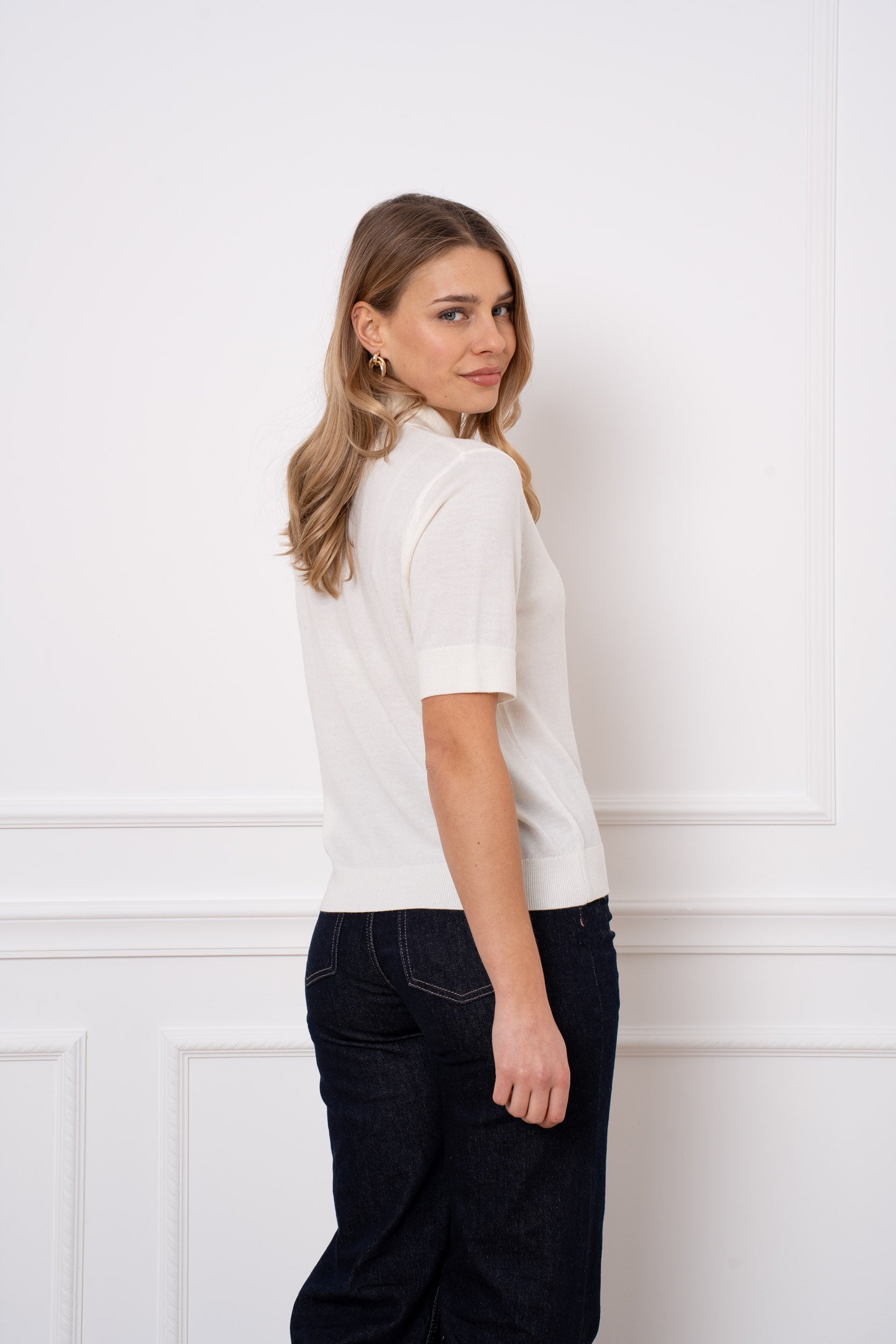 Polo 100% laine mérinos manches courtes