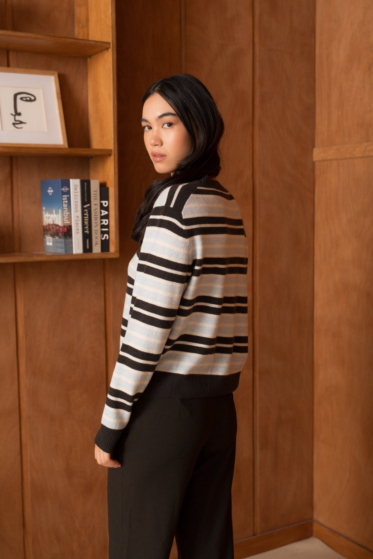 Le Pull Cachemire à rayures