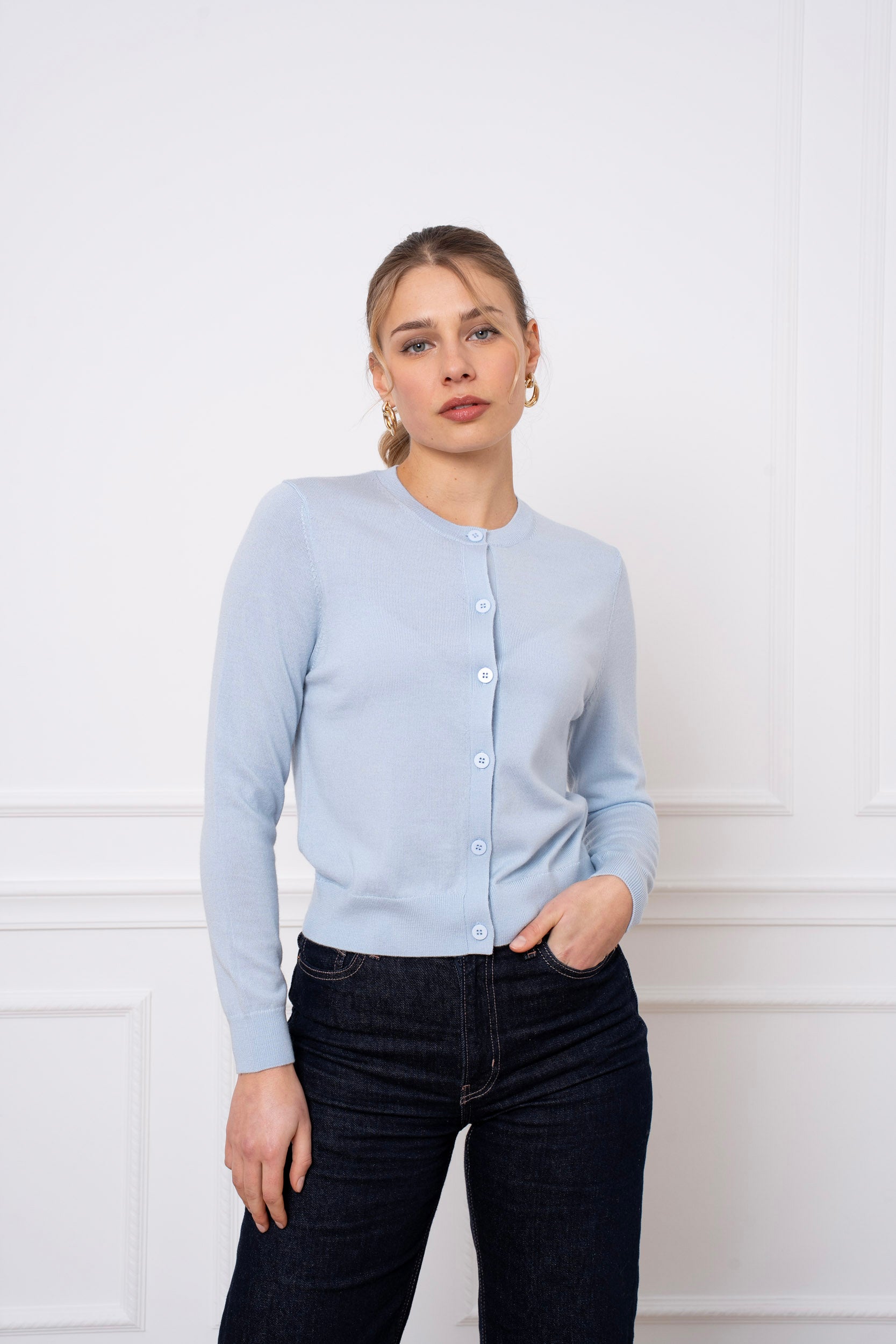 Cardigan 100% laine mérinos manches longues
