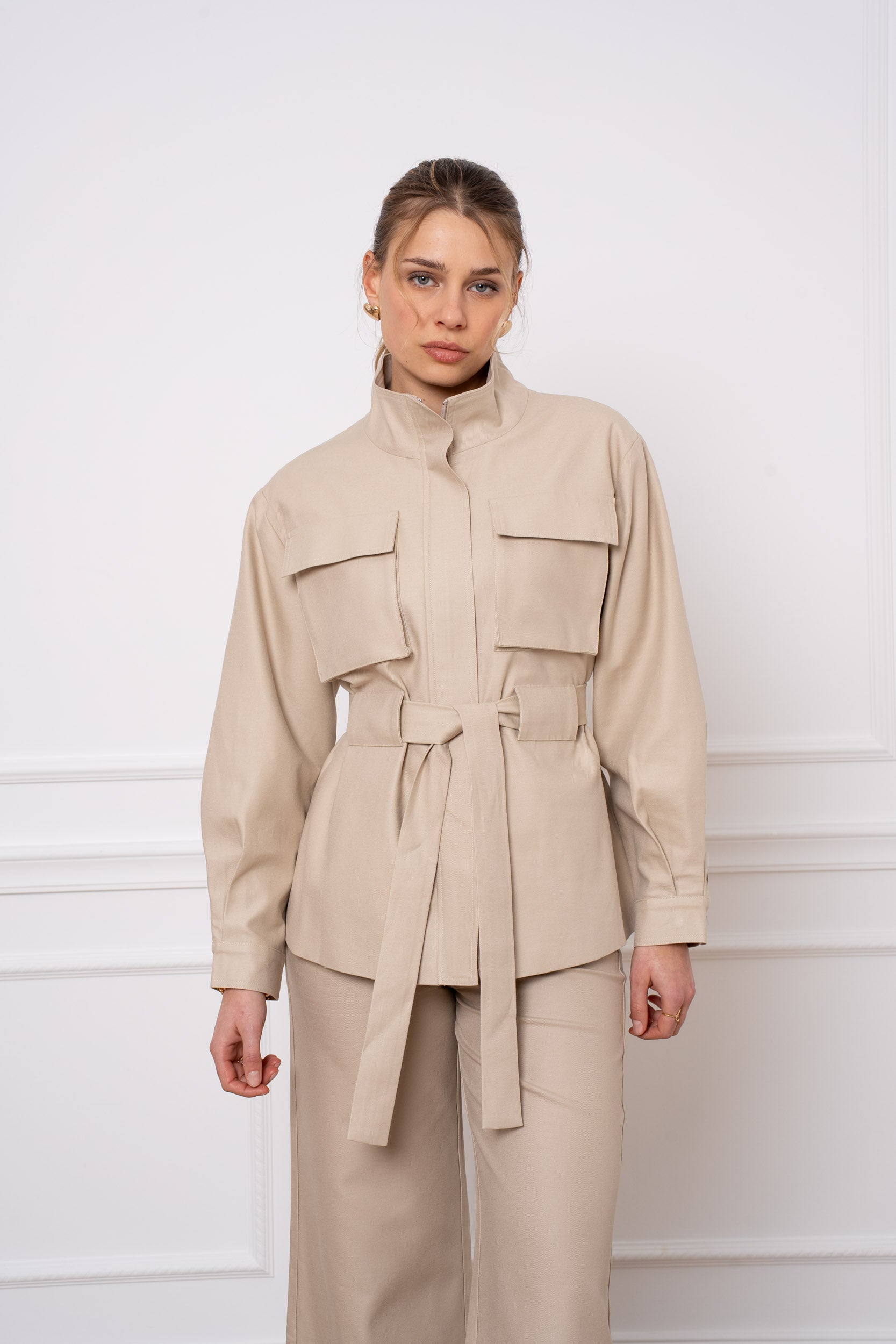 Veste saharienne coton & lyocell