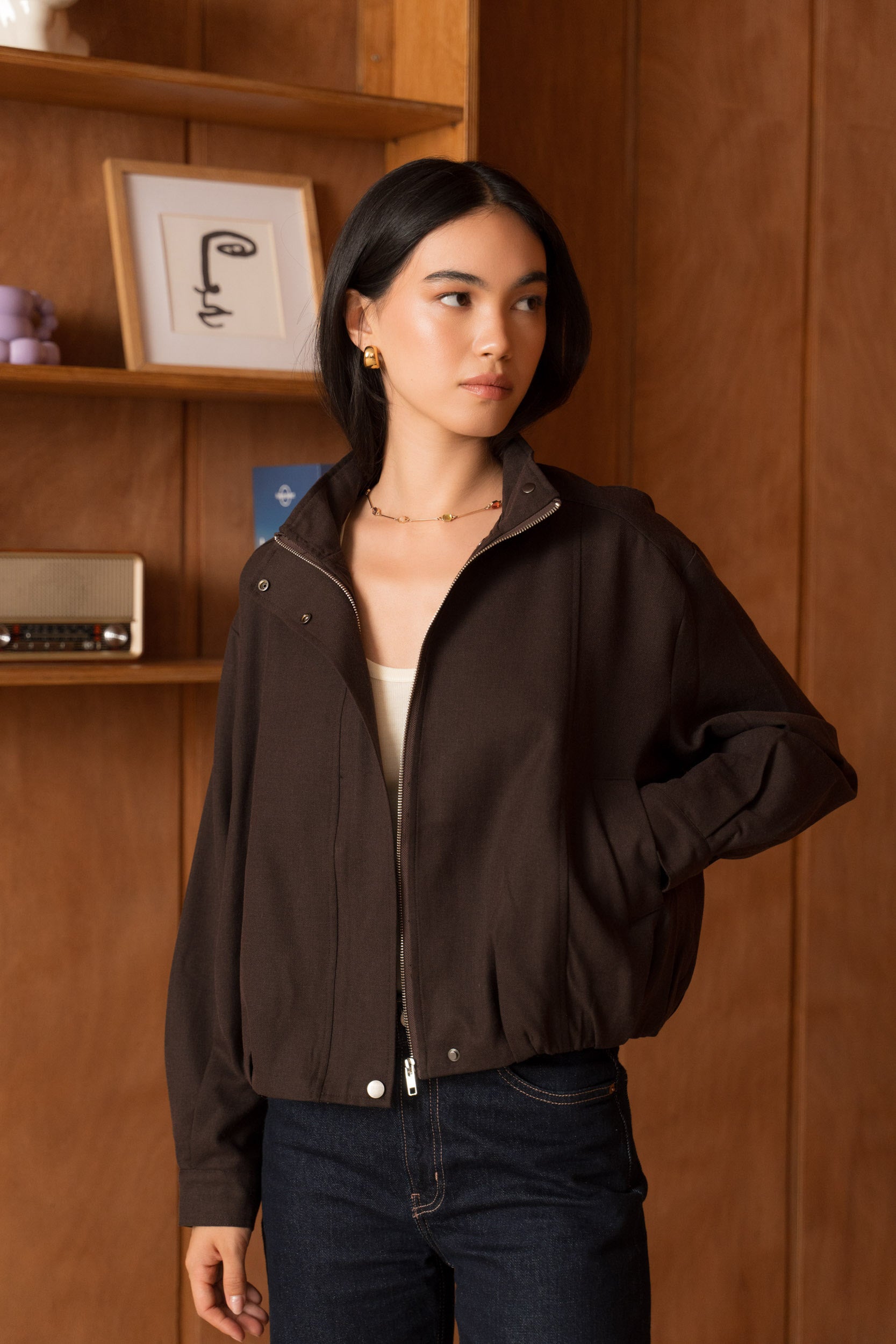 La Veste bomber en Laine