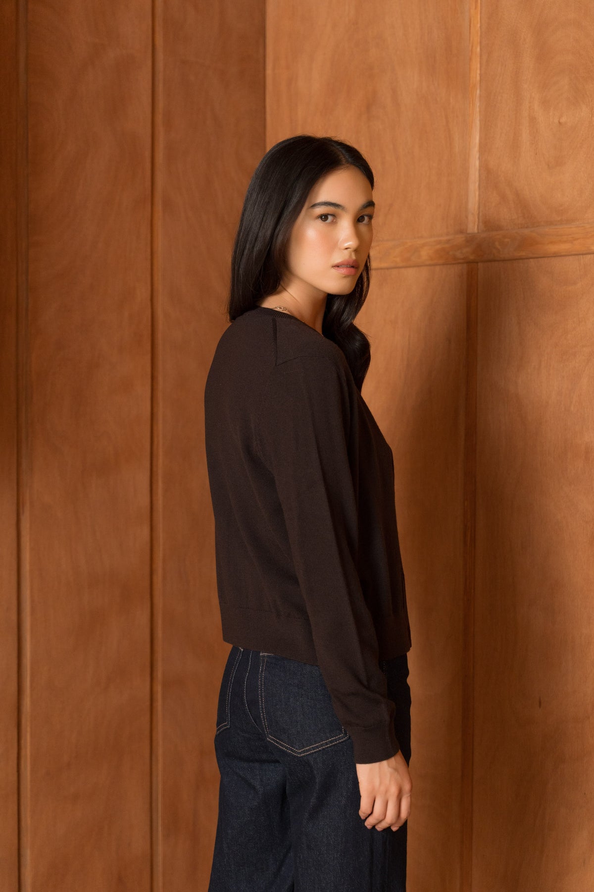 Cardigan 100% laine mérinos manches longues
