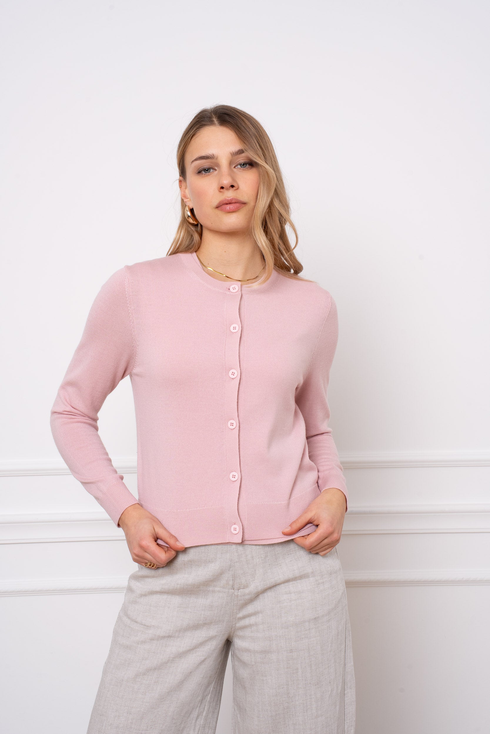 Cardigan 100% laine mérinos manches longues