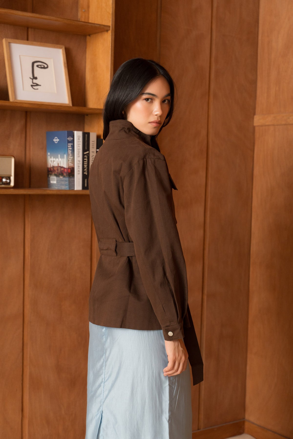 Veste saharienne coton & lyocell