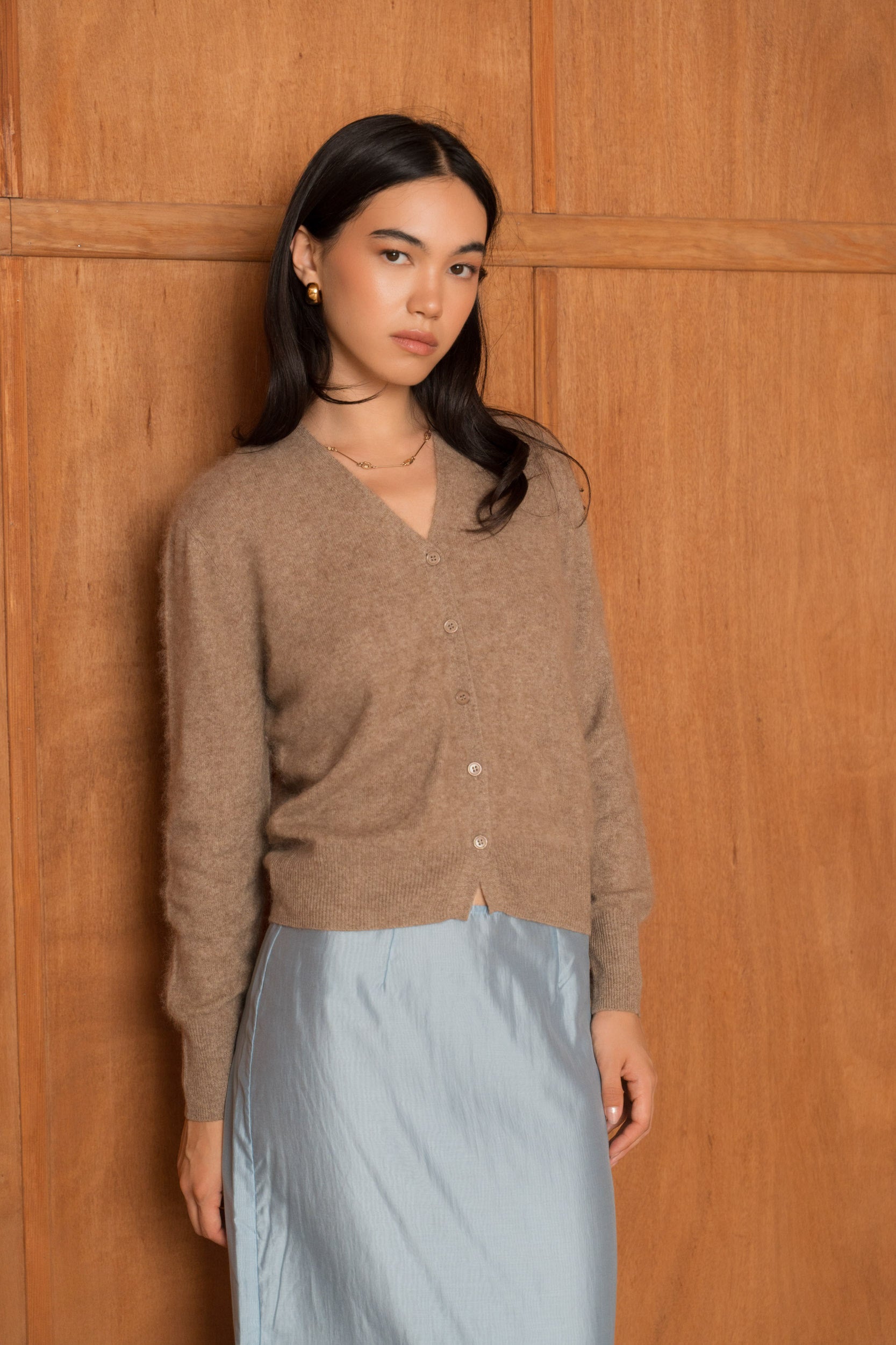 Le Gilet Laine & Cachemire brossé col V