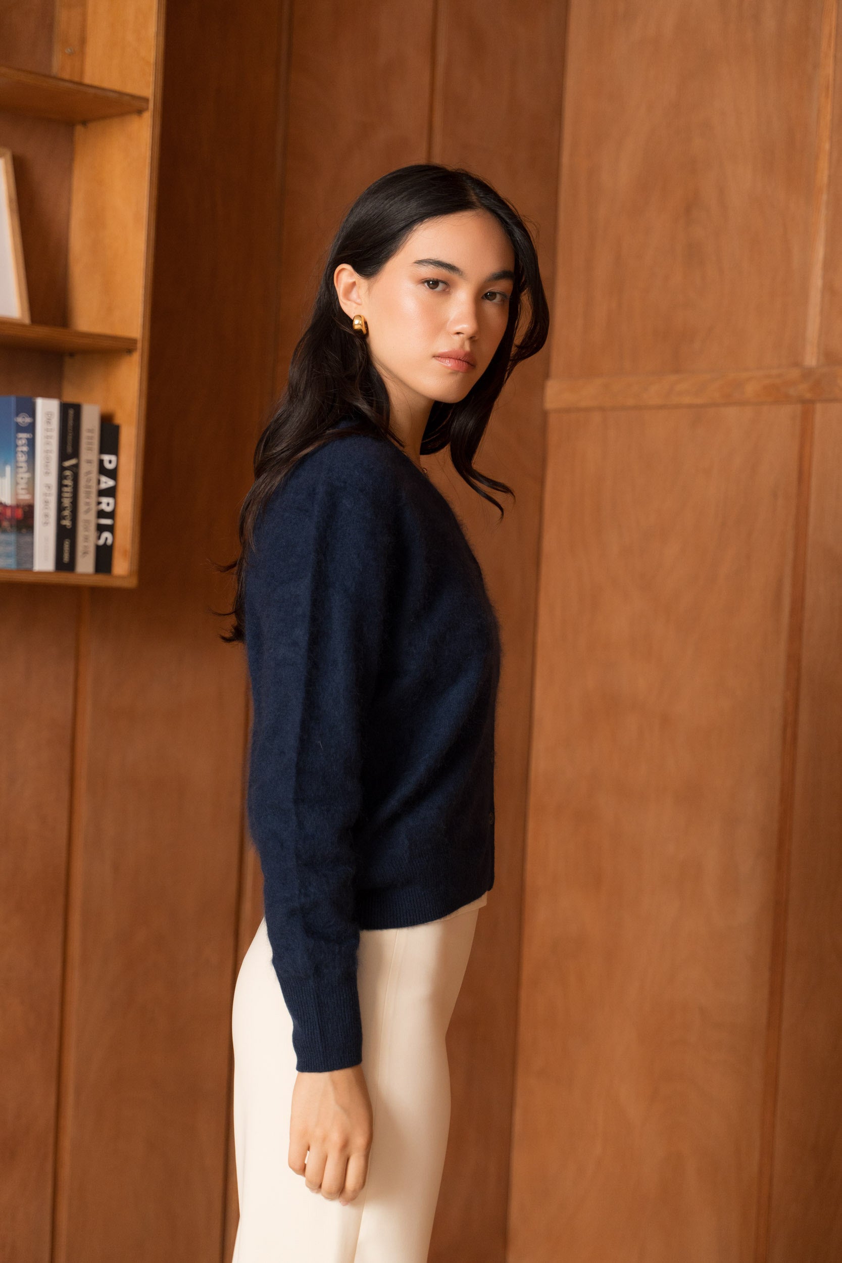 Le Gilet Laine & Cachemire brossé col V