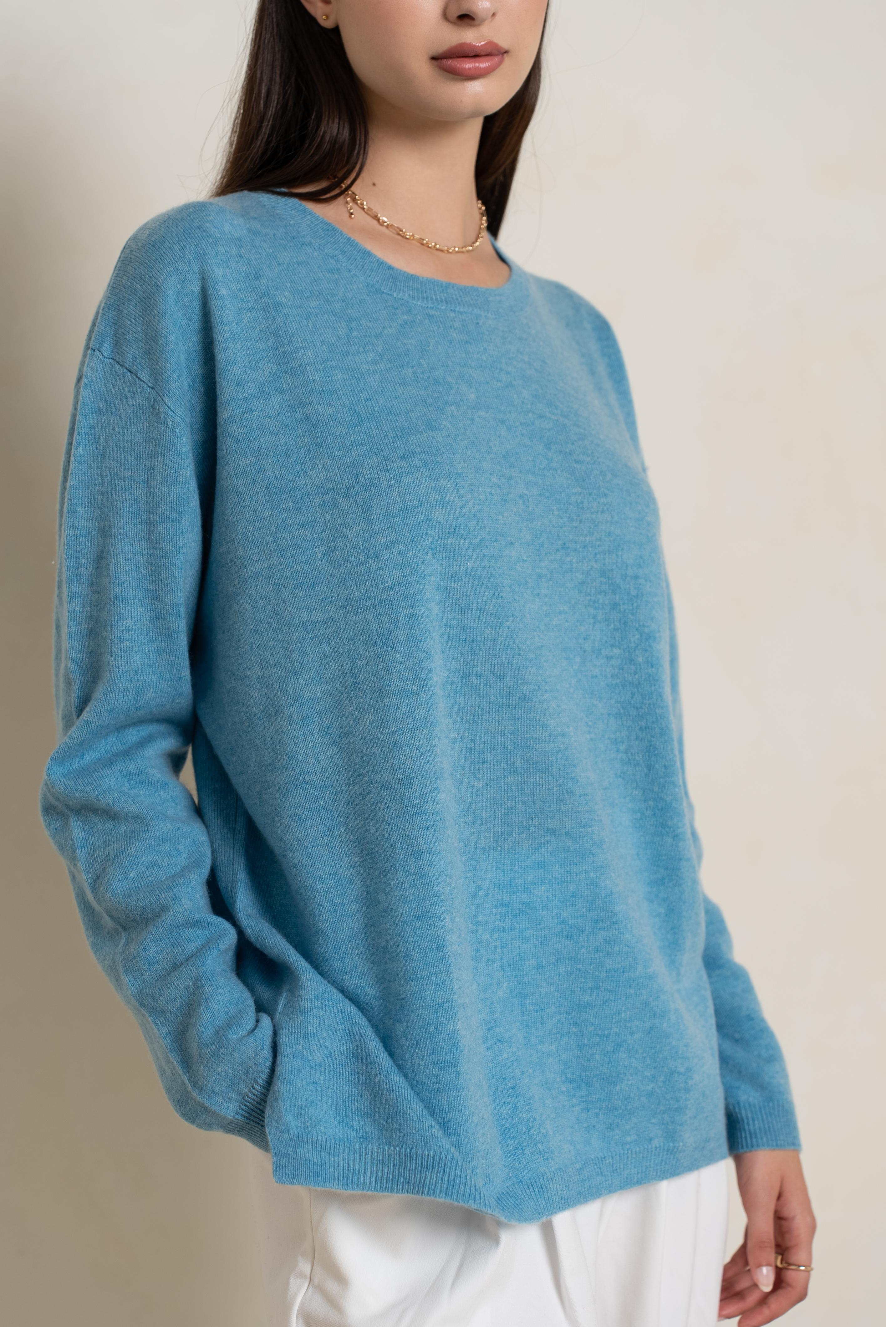 Pull 100% cachemire col rond oversize