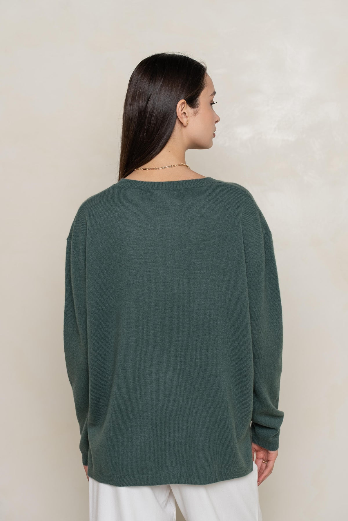 Pull 100% cachemire col rond oversize