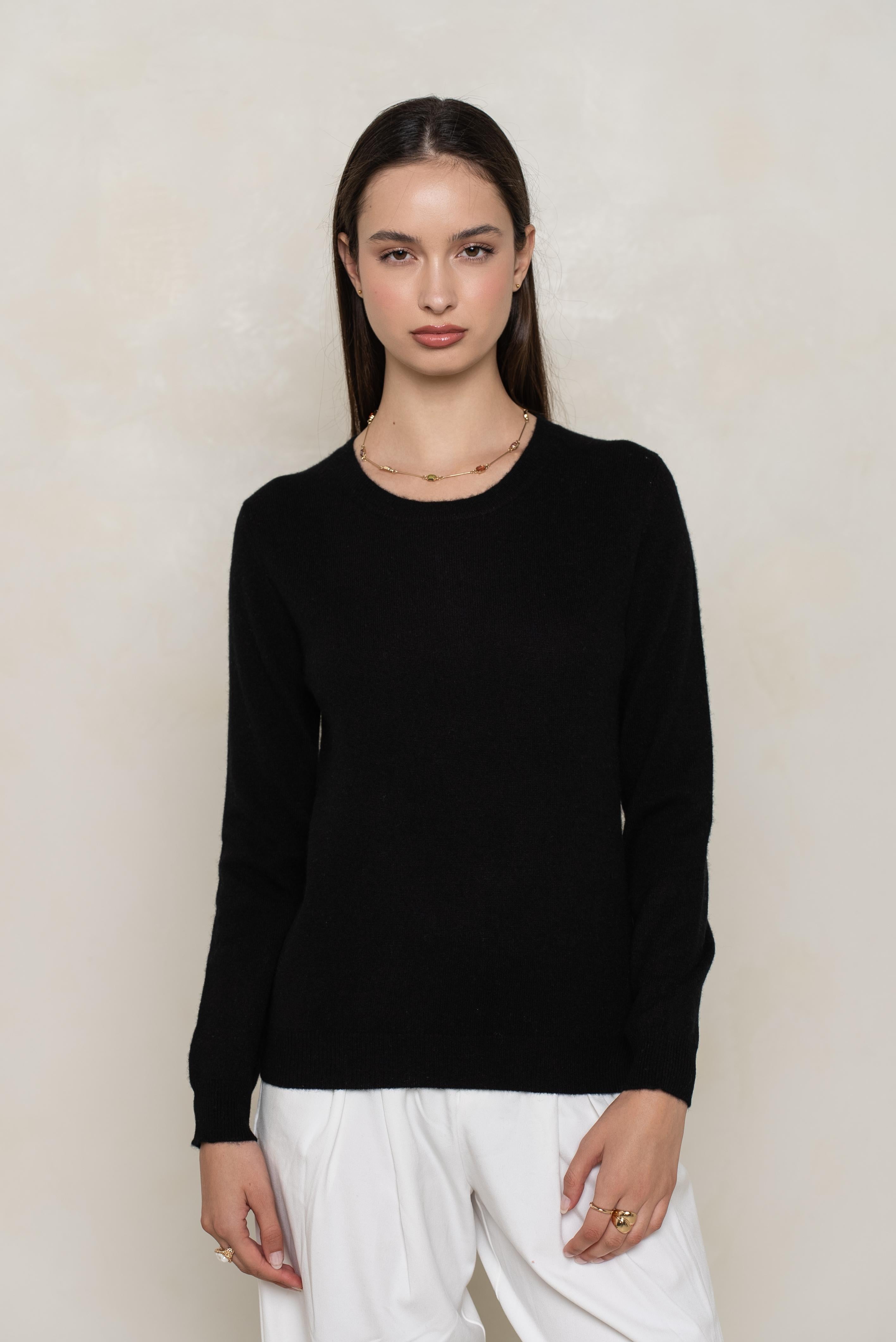Pull col rond en cachemire