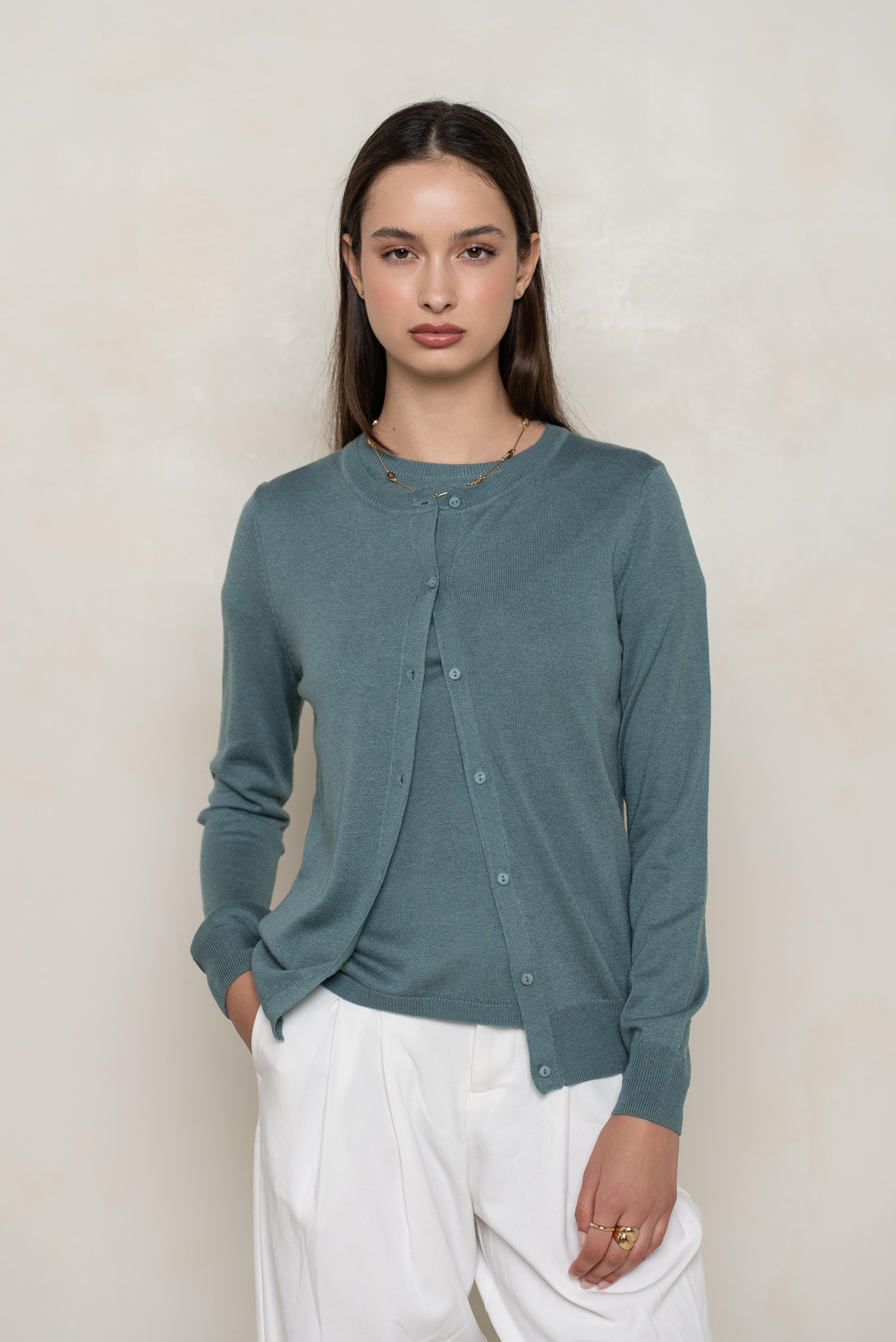 Cardigan en soie et cachemire