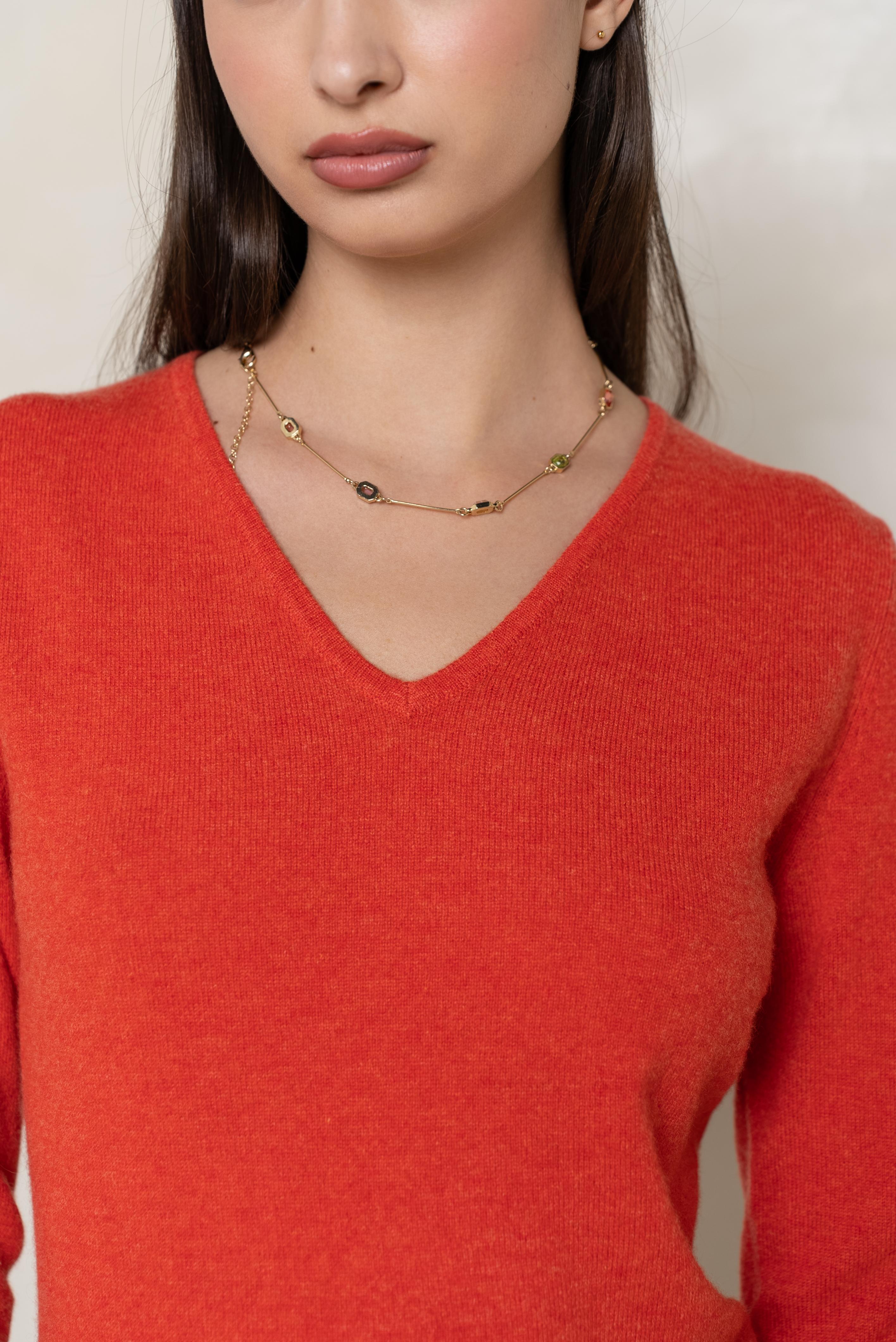 Pull col V en cachemire