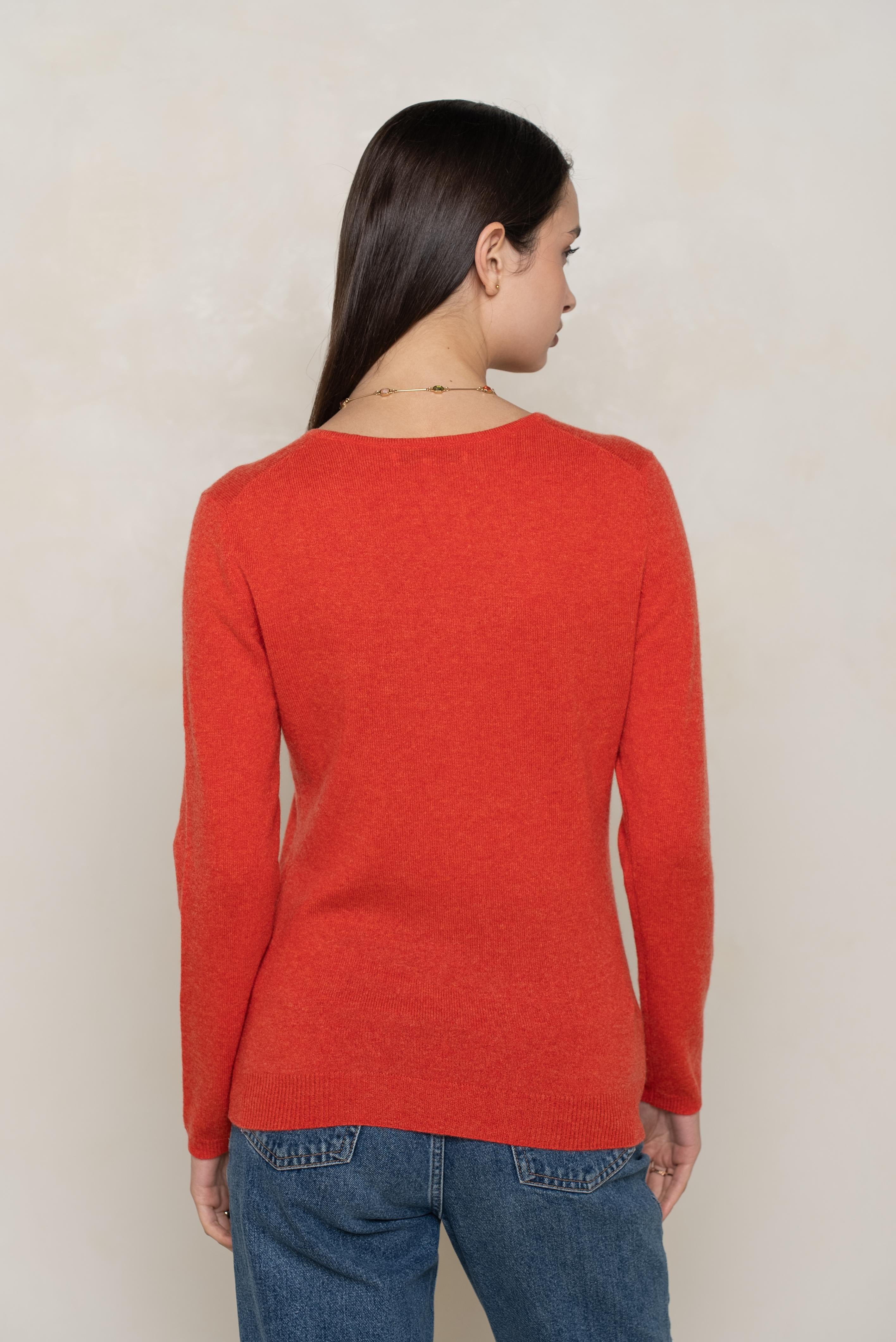 Pull col V en cachemire