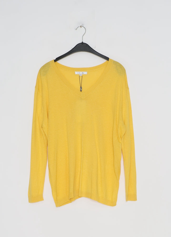 Pull V oversize en soie et cachemire