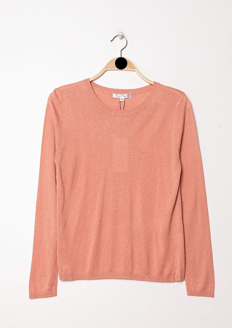 Pull col rond en soie et cachemire