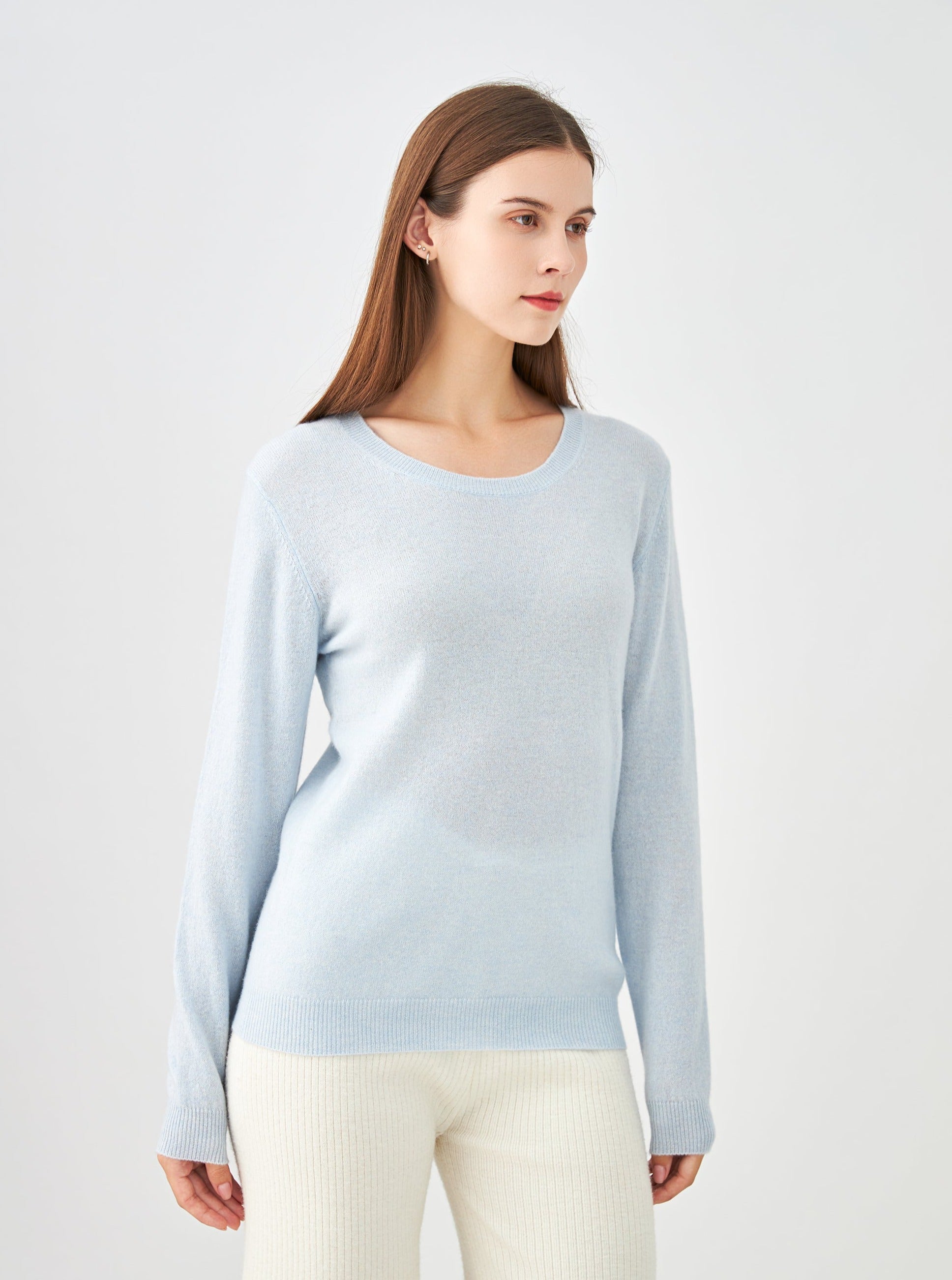 Pull col rond en cachemire