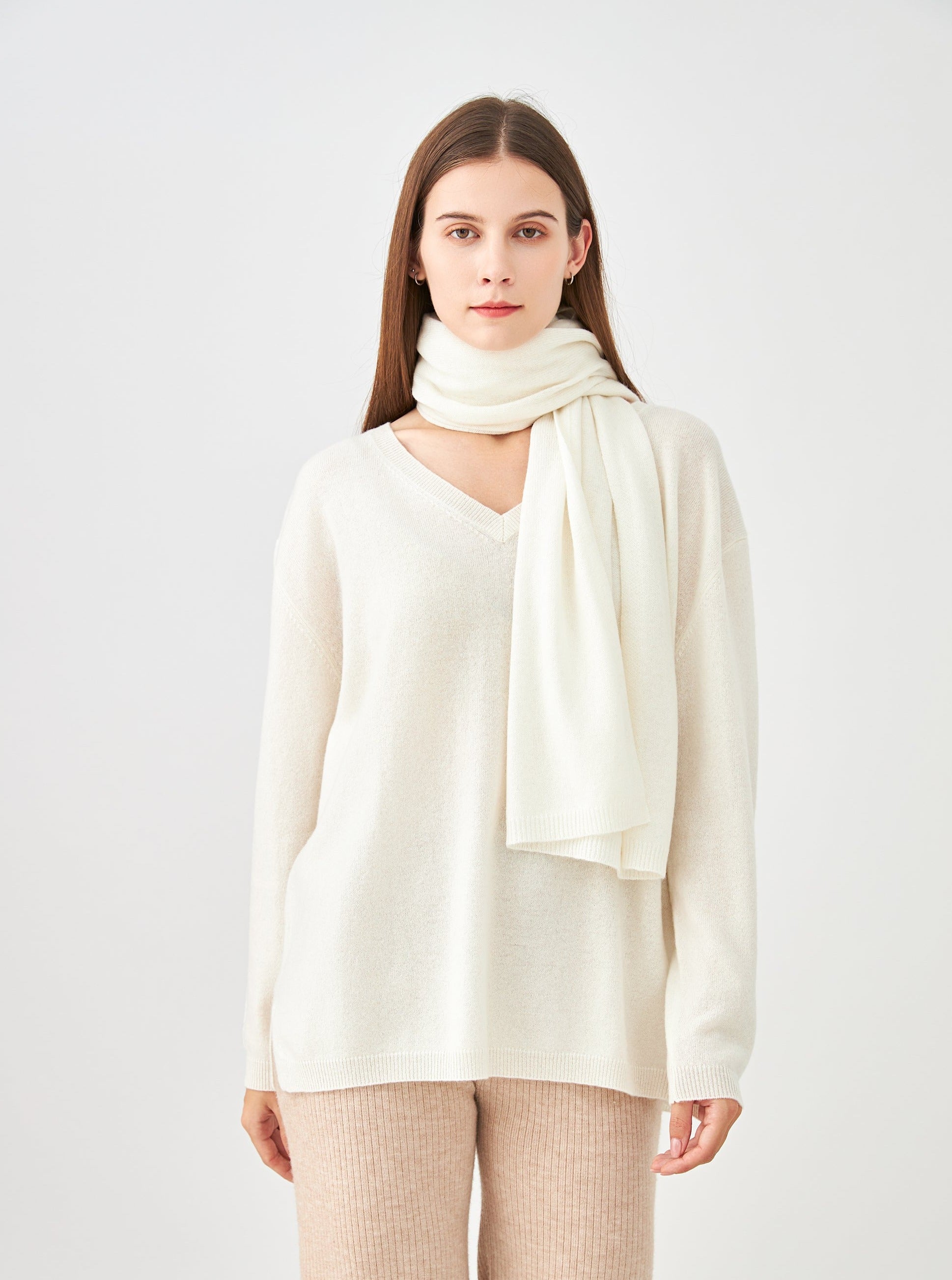 Pull V oversize en cachemire