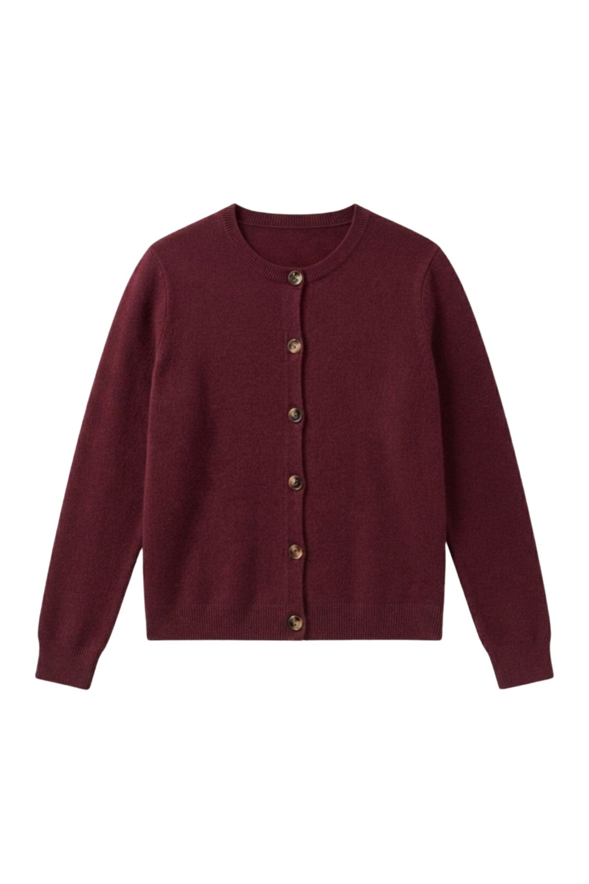 Cardigan 100% cachemire 2 fils boutons effet corne