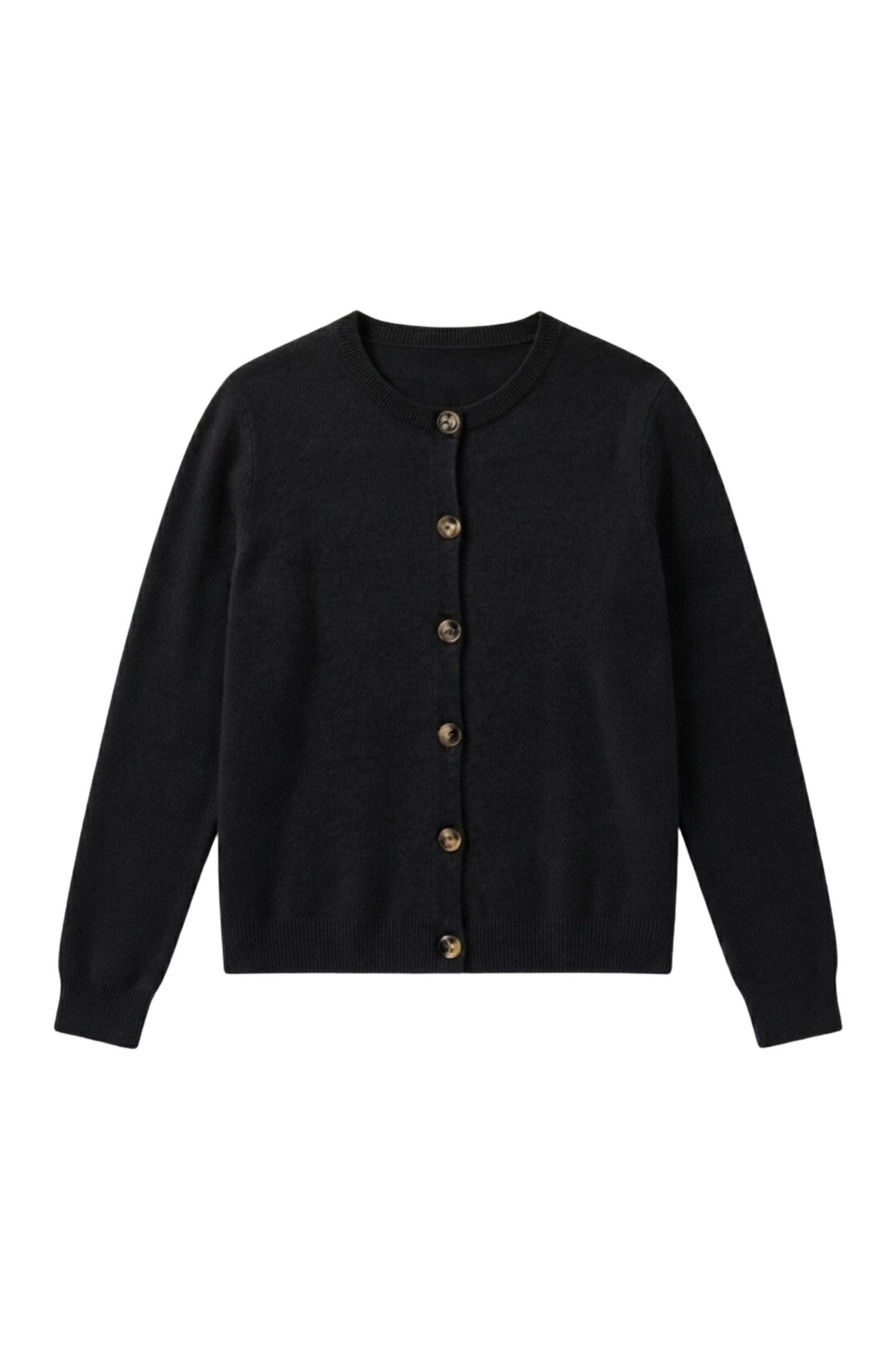 Cardigan 100% cachemire 2 fils boutons effet corne