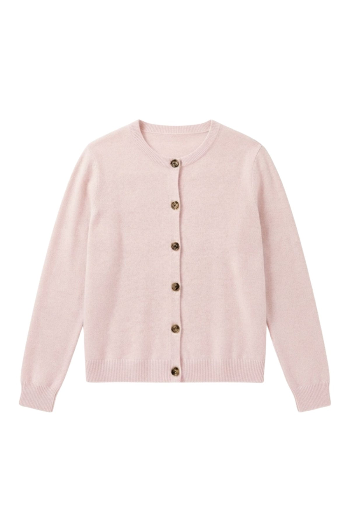 Cardigan 100% cachemire 2 fils boutons effet corne