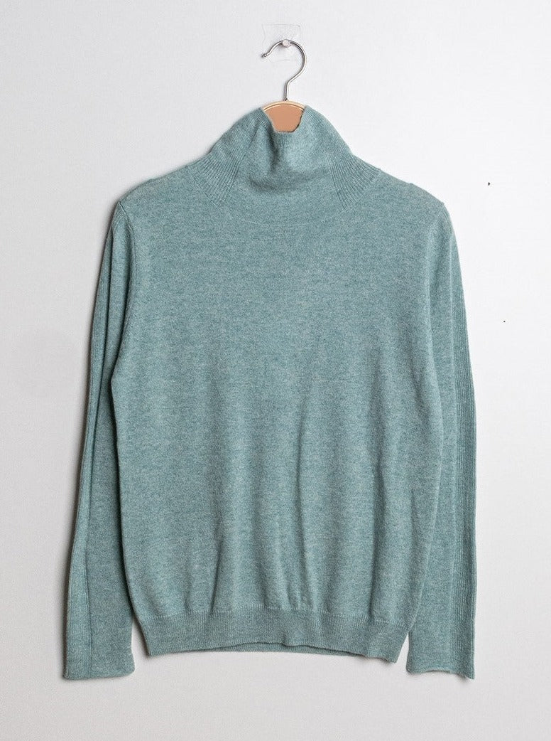 Pull col montant en cachemire