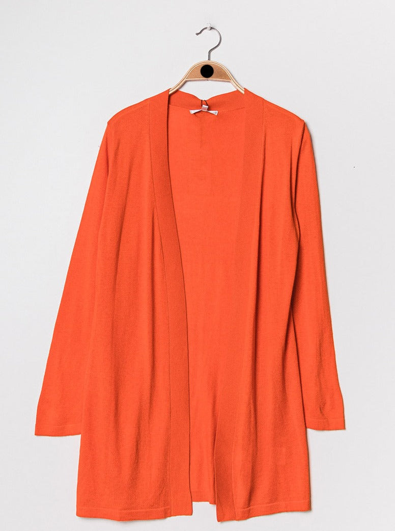 Gilet long en soie cachemire