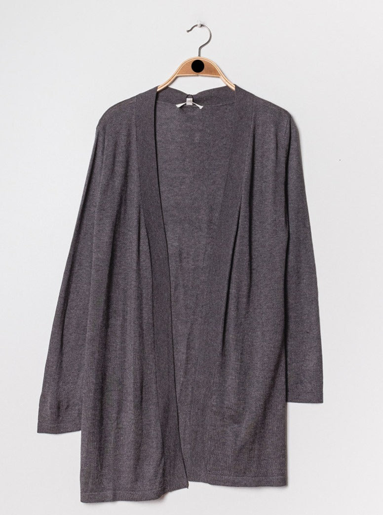 Gilet long en soie cachemire