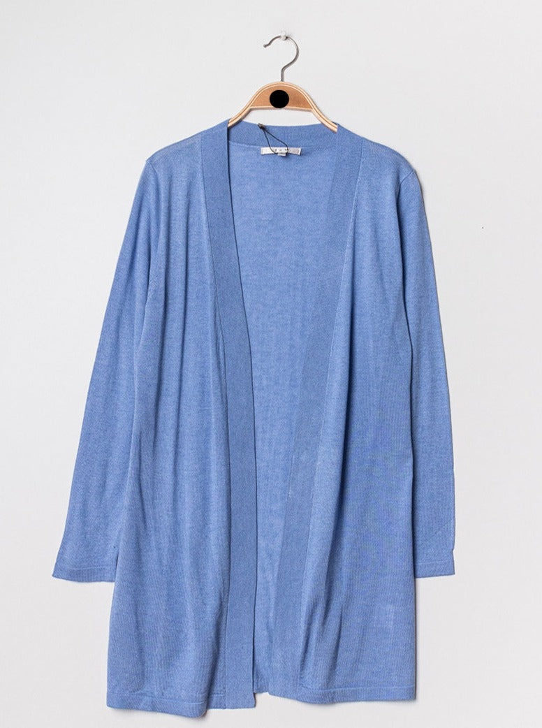 Gilet long en soie cachemire