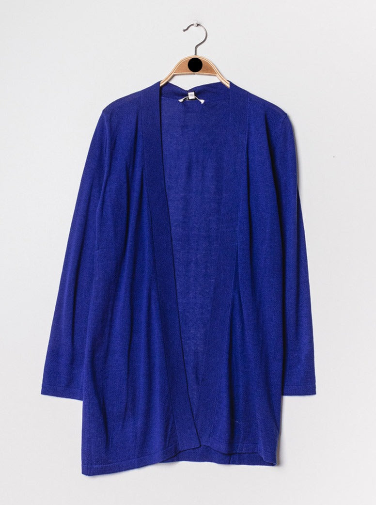 Gilet long en soie cachemire