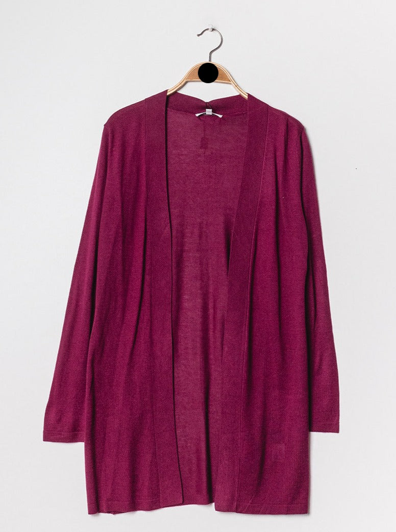 Gilet long en soie cachemire