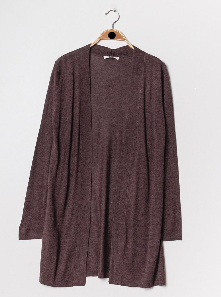 Gilet long en soie cachemire