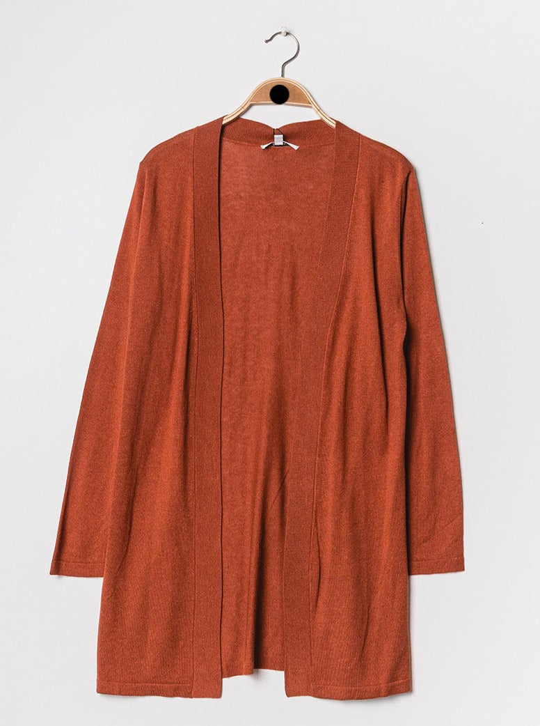 Gilet long en soie cachemire