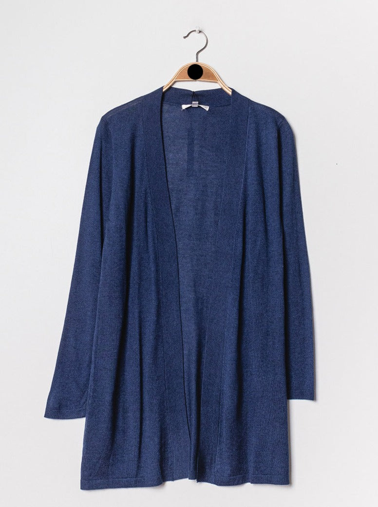 Gilet long en soie cachemire
