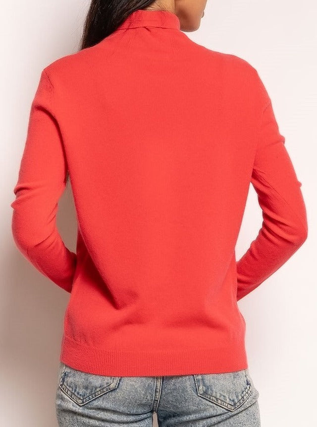 Pull col montant en cachemire