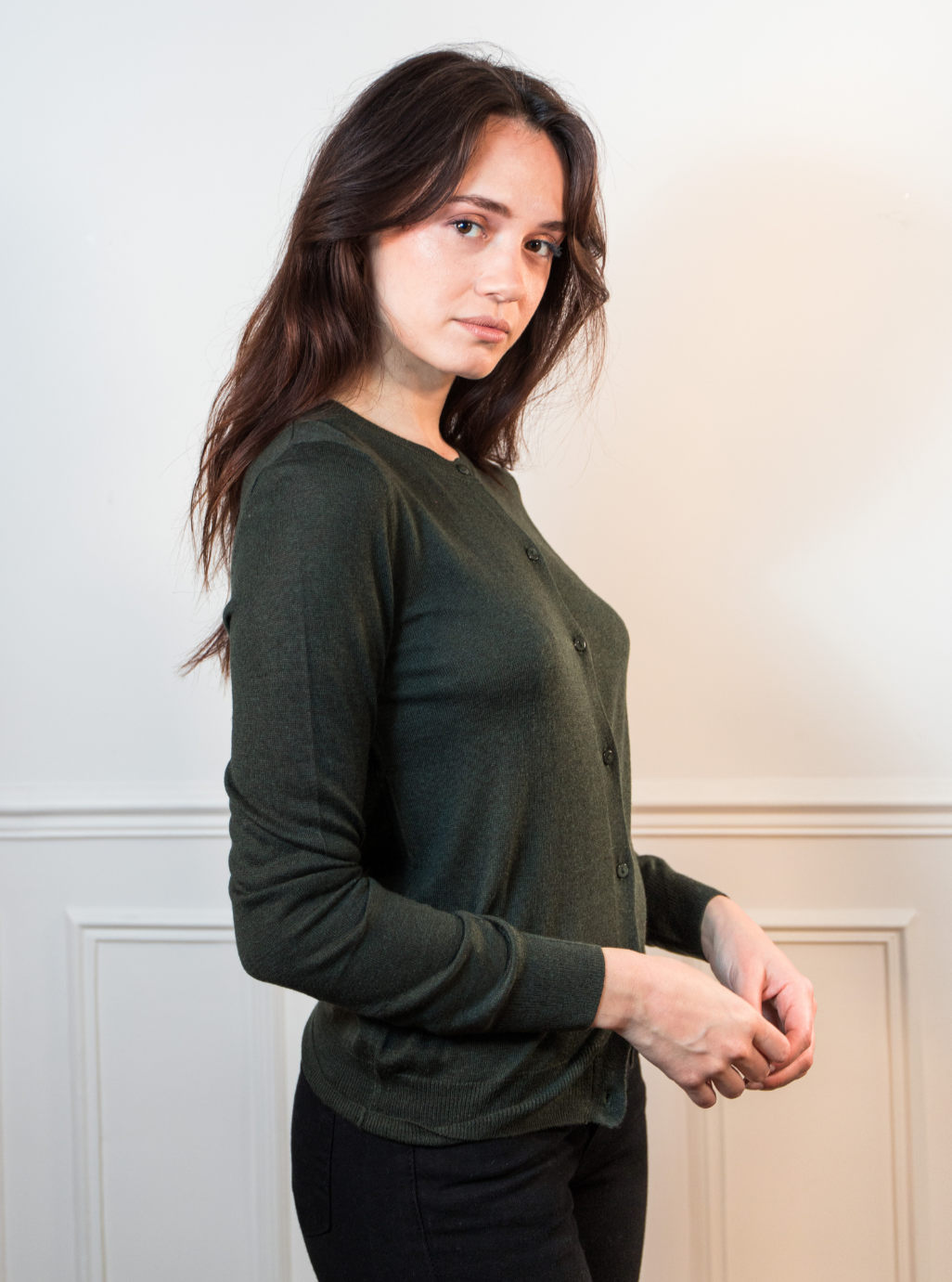 Cardigan en soie et cachemire