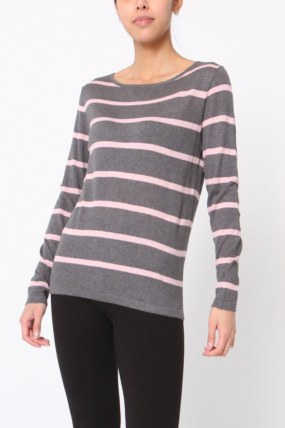 Pull marinière en soie et cachemire