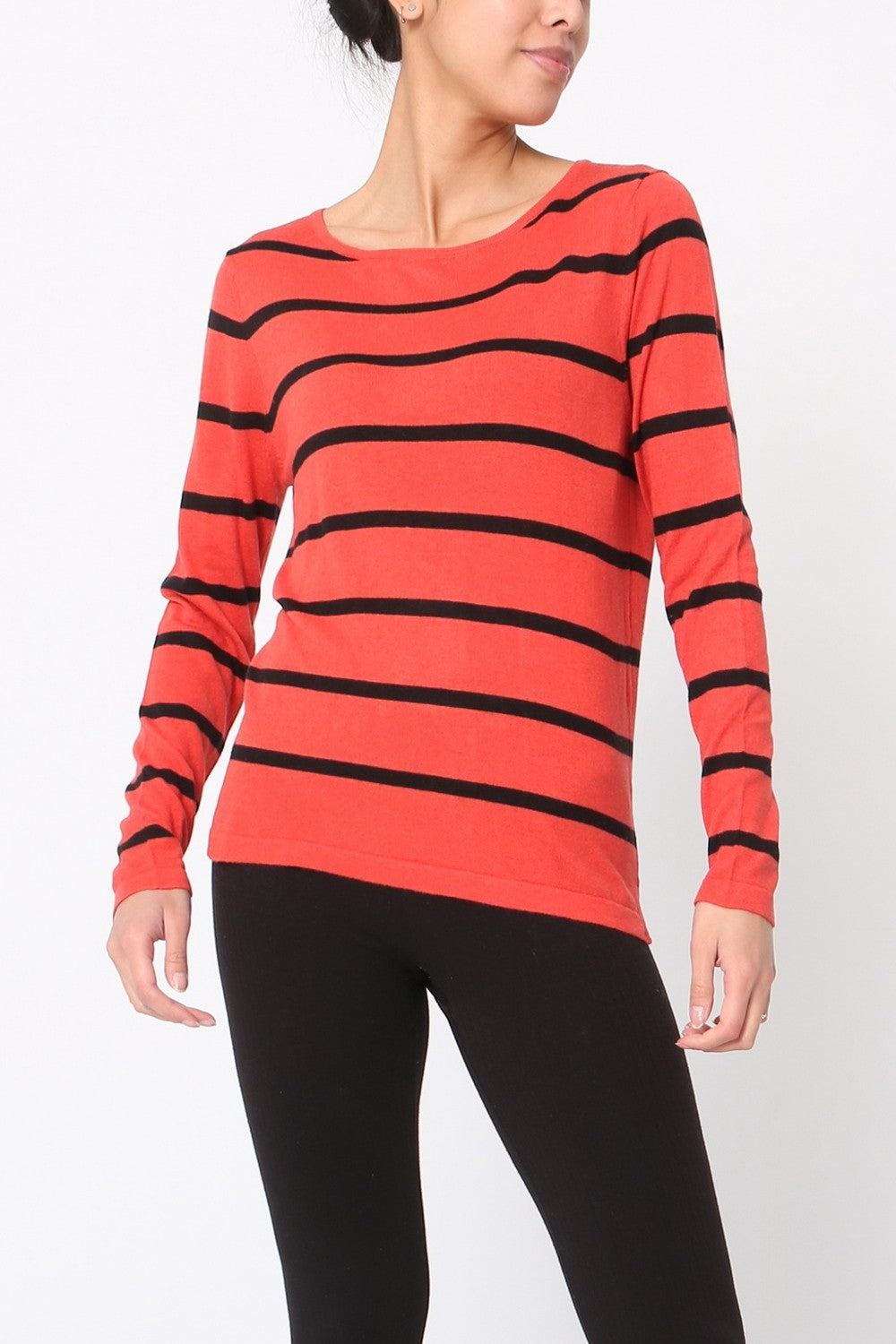 Pull marinière en soie et cachemire