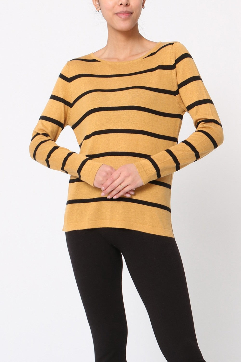 Pull marinière en soie et cachemire