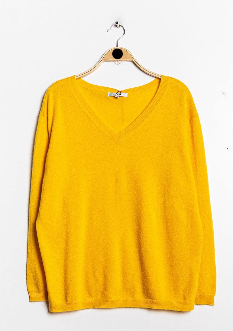 Pull V oversize en cachemire