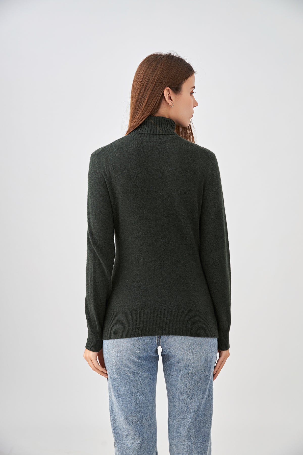 Pull 100% cachemire col roulé