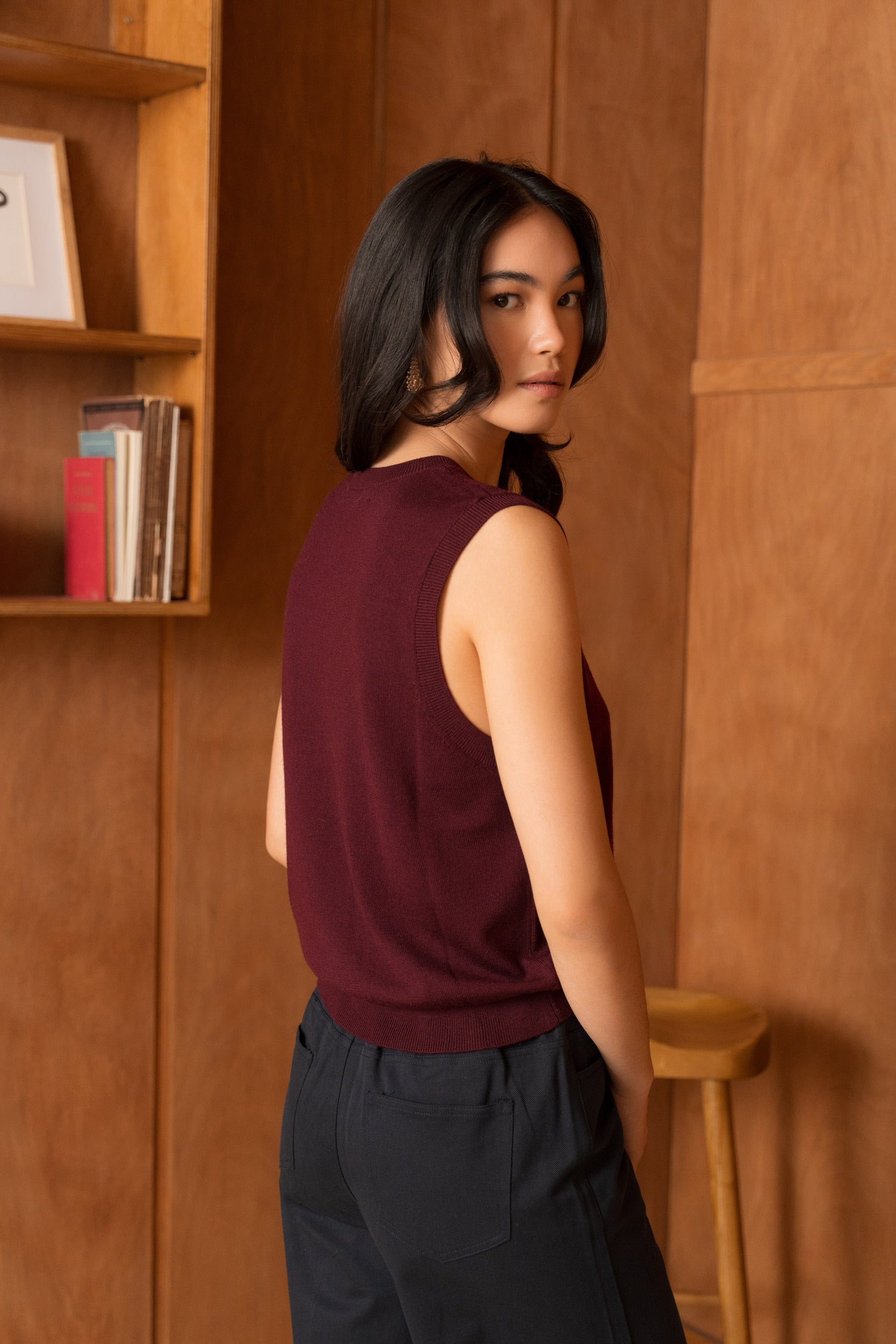 Pull 100% laine mérinos sans manche