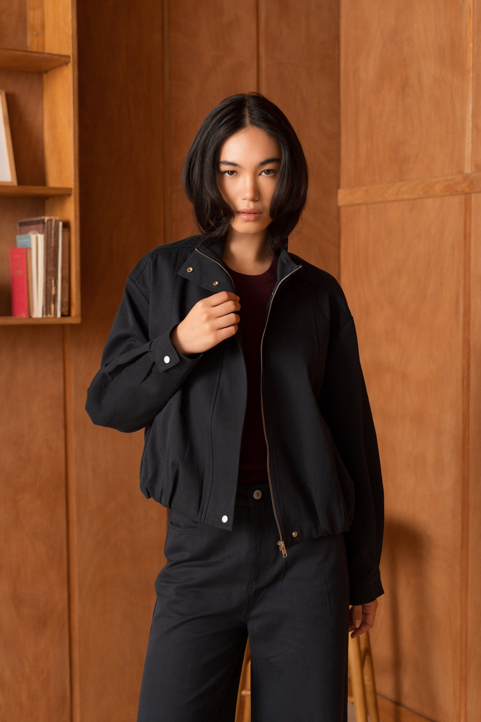 Veste bomber coton & lyocell